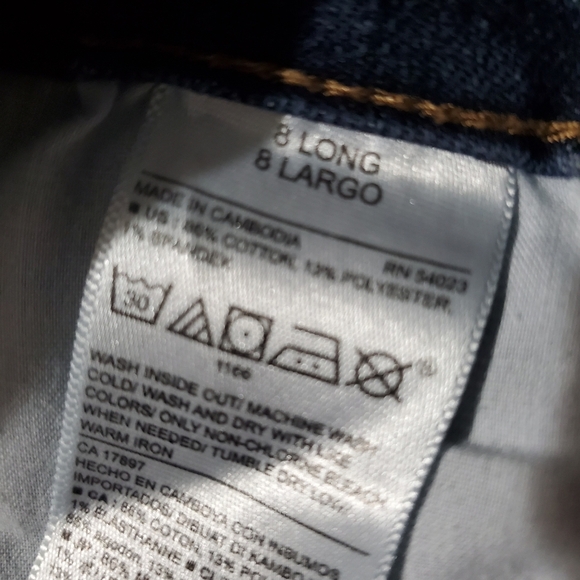 Old Navy Womens Jeans Classic Blue Boot Cut Denim Mid Rise Size 8 Long - Picture 9 of 9